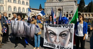 British in Europe protest in Florence