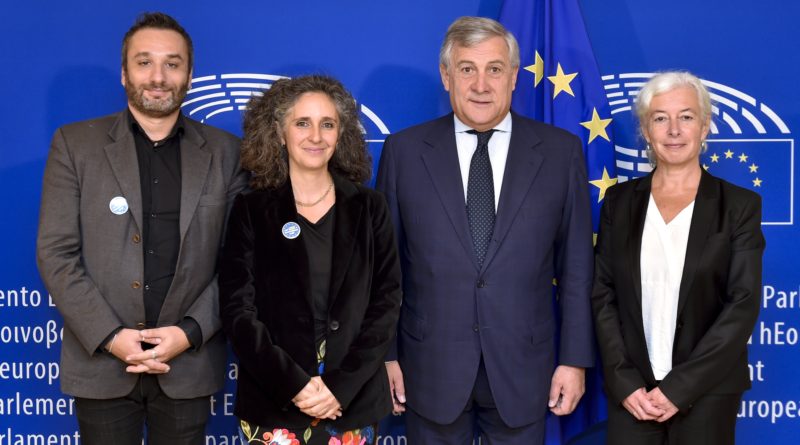 EU citizens meeting European parliament president.