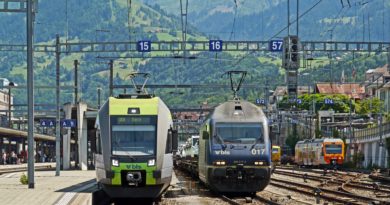 Free Interrail pass: image of trains in Switzerland