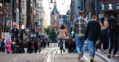 People in the streets of Amsterdam